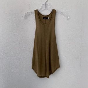 BDG olive green racerback seam detail tank top